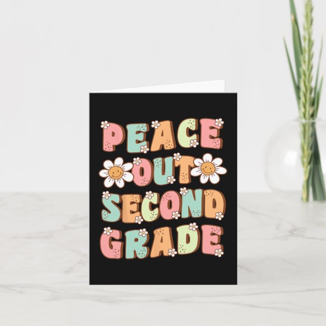 Carte Sortie de seconde classe mignonne Super Dernière j (Devant)