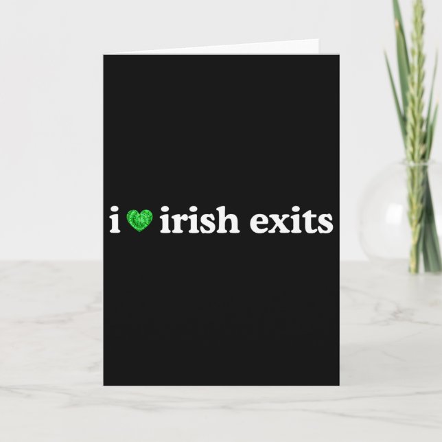 Carte Sortie Irlandaise Drôle St Patrick Jour de l'Irlan (Devant)