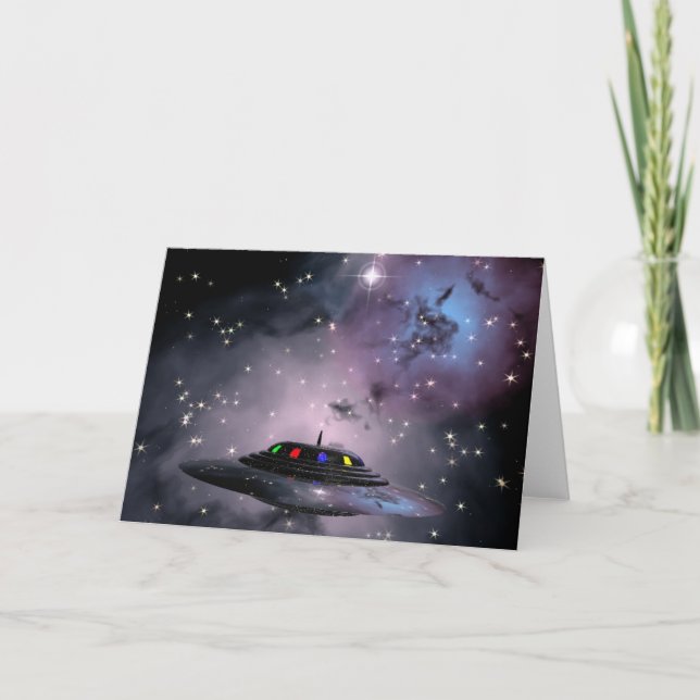 Carte Soucoupe dans l'espace (Devant)