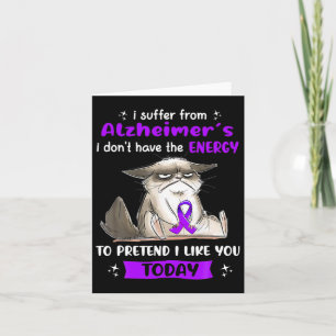 Carte Souffre De Alzheimer S Sensibilisation Fun Chat