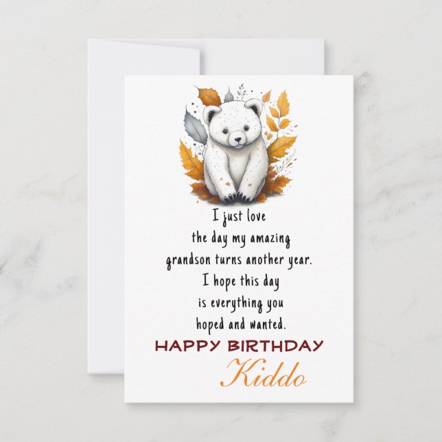 Carte Souhait au petit-fils (Devant)