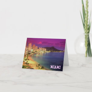 Carte SOUHAIT de MIAMI BEACH, la Floride 'VOUS ÉTIEZ