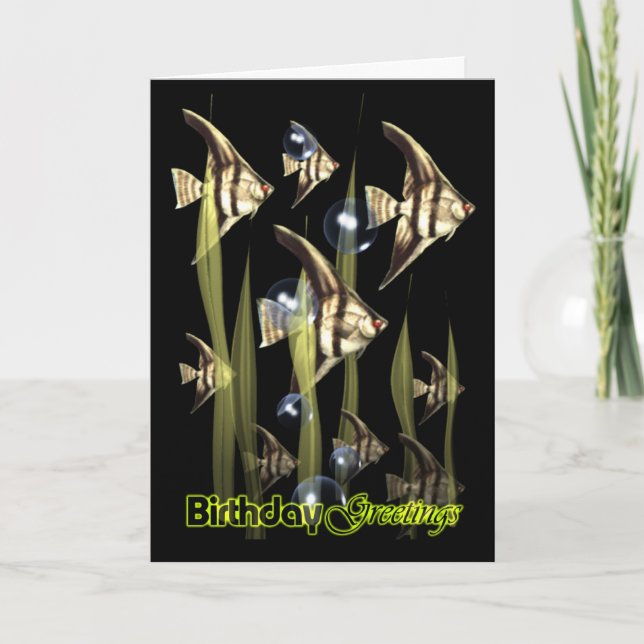 Carte Souhait de poissons d'ange - salutations (Devant)