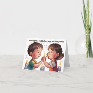 Carte Souhaitant un monde où l'espoir et l'amour fleuris