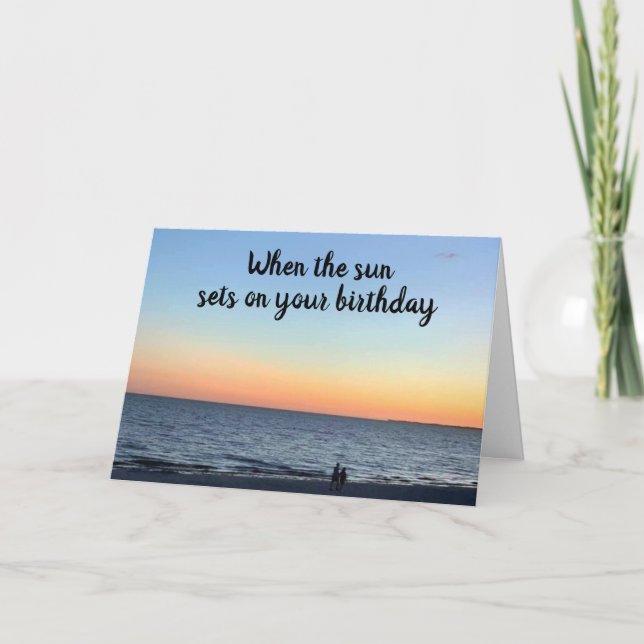 CARTE SOUHAITE UN "BEAU ANNIVERSAIRE" (Devant)