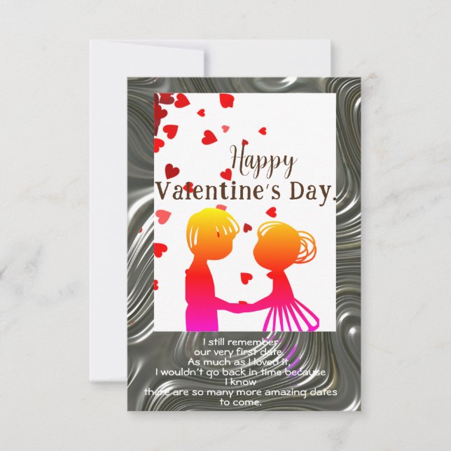 Carte Souhaitez un joyeux jour de la Saint-Valentin. (Devant)