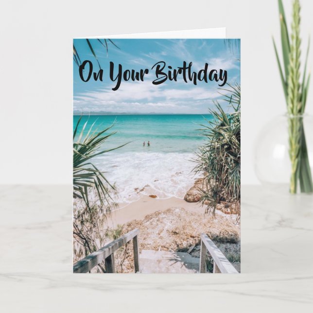 CARTE SOUHAITEZ-VOUS SOUFFRIR D'UN SOLEIL / SKIS BLEUS S (Devant)