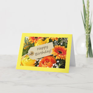 CARTE ***SOUHAITS D'ANNIVERSAIRE*** AVEC DES FLEURS DÉLI