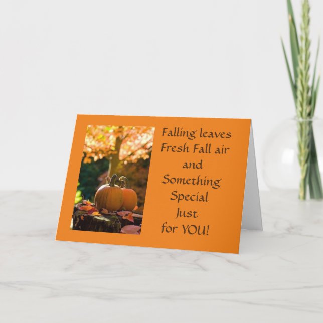 CARTE ***SOUHAITS D'ANNIVERSAIRE DE L'AUTOMNE*** (Devant)