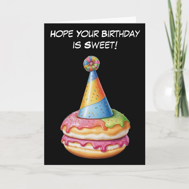 Carte Souhaits d'anniversaire doux avec plaisir de beign (Devant)