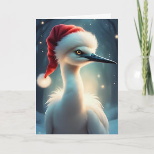 Carte Souhaits d'hiver en plumes