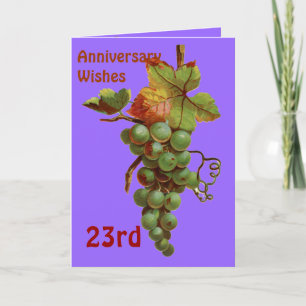 Carte Souhaits du 23e anniversaire, personnalisables