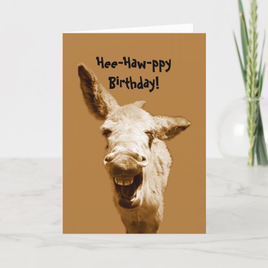 Carte Souhaits Riants D Anniversaire D Ane Zazzle Fr