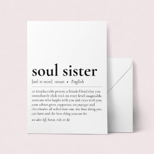 Carte Soul Sister Définition Dictionnaire Art Grey