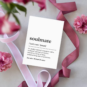Carte Soulmate définition minimaliste typographie modern
