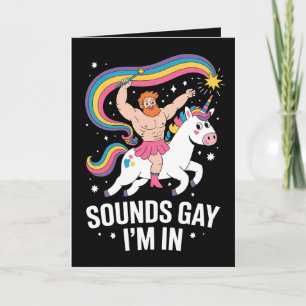 Carte Sound Gay Je suis en homme portant une jupe Unicor