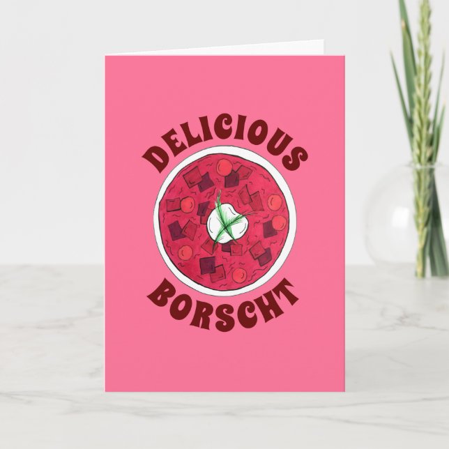 Carte Soupe de betterave rouge Borscht Europe de l'Est (Devant)