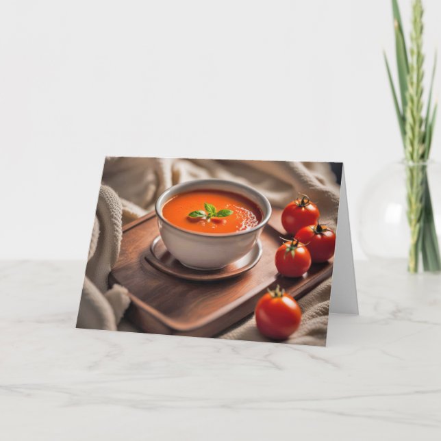 Carte Soupe de tomates sur une couverture (Devant)