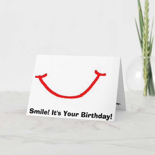 Carte souriez, c'est votre anniversaire ! (Devant)