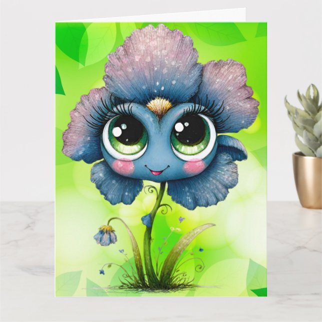Carte * Sourire - Ajoutez votre message spécial * (Petite plante)