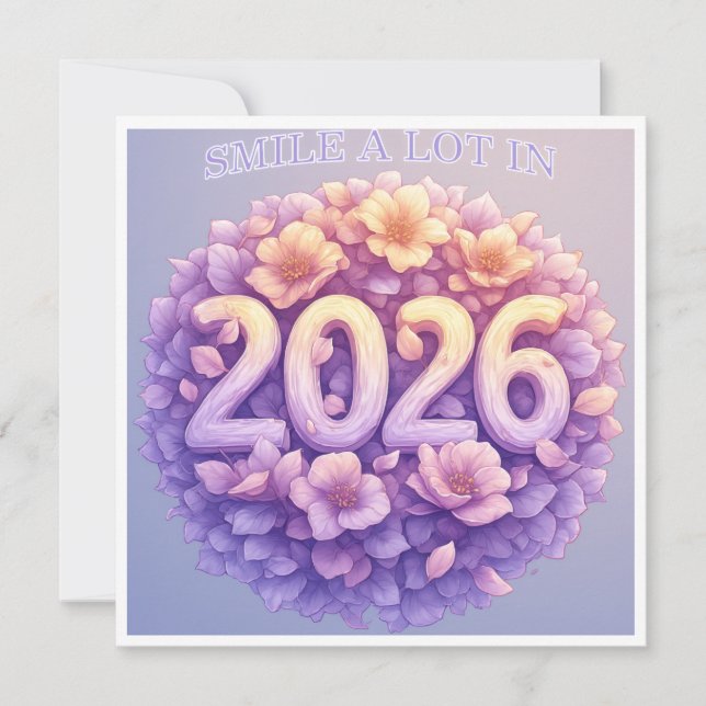 Carte Sourire beaucoup en 2026 (Devant)