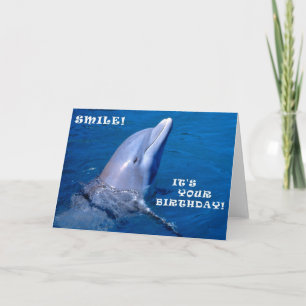 Carte Sourire d'anniversaire de dauphin