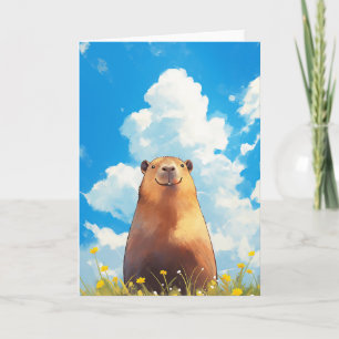 Carte Sourire de Capybara Gaffeur