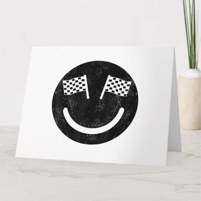 Carte Sourire de course pour les courses de voitures de  (Devant)