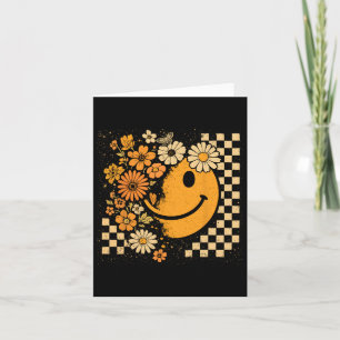 Carte Sourire floral Face Halloween Vibes Éffrayantes Vi