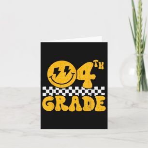 Carte Sourire groovy de 4e année Professeur de quatrième