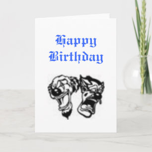 Carte sourire maintenant pleurer plus tard