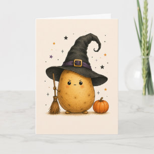 Carte Sourire Sorcière Patate Drôle Halloween