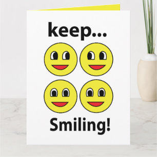 Carte Sourire Visage Souriant Continuez à Sourire Sourir
