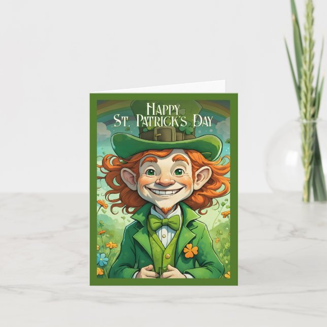 Carte Sourires chanceux le jour de la Saint-Patrick (Devant)