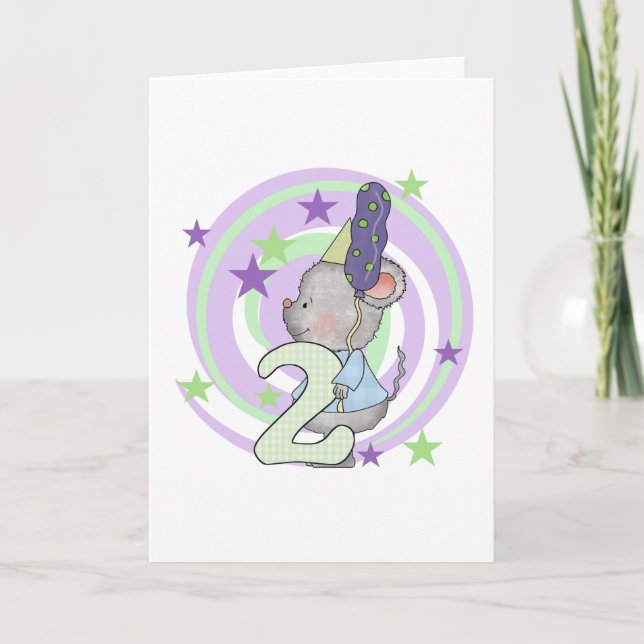 Carte Souris 2e anniversaire T-shirts et cadeaux (Devant)