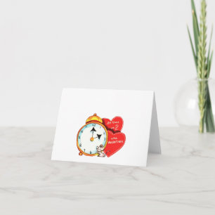 Carte Souris à temps vintage Valentine