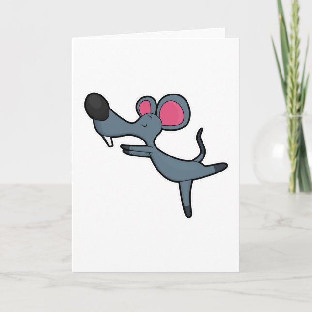 Carte Souris à Yoga exercice d'étirement (Devant)