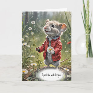 Carte Souris Anniversaire Avec Dandelion