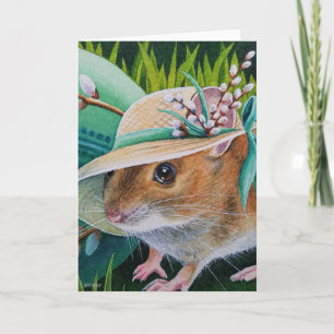 Carte Souris dans l'aquarelle d'Oeuf vert trouvé à Bonne