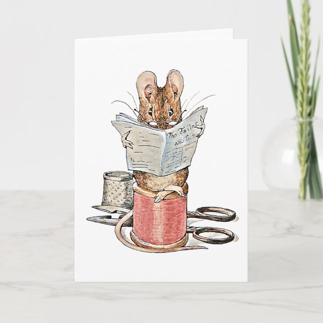 Carte Souris de tailleur sur la bobine du fil (Devant)