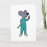 Souris en infirmière à la vaccination avec seringu