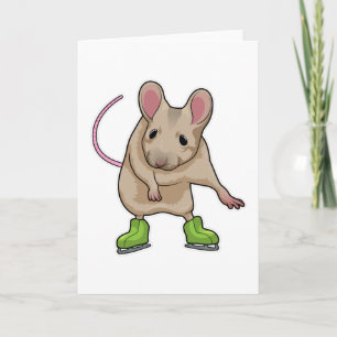 Carte Souris Patinage sur glace Patins à glace