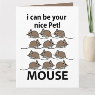 Carte Souris Rat Animal Je peux être votre jolie souris