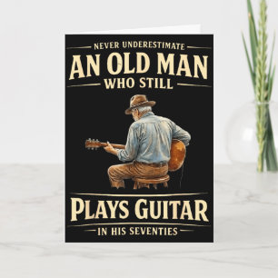 Carte Sous-estimer un vieil homme qui joue de la guitare