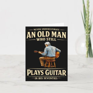 Carte Sous-estimer un vieil homme qui joue de la guitare