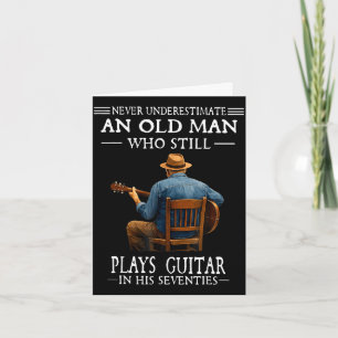 Carte Sous-estimer un vieil homme qui joue de la guitare