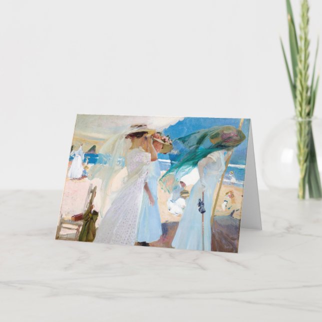 Carte Sous l'Awning, Zarauz | Joaquín Sorolla (Devant)