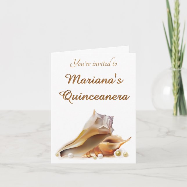 Carte Sous le parti de la Quinceanera de mer plié (Devant)