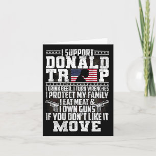 Carte Soutenez Donald Trump Je Bois De La Bière Je Tourn