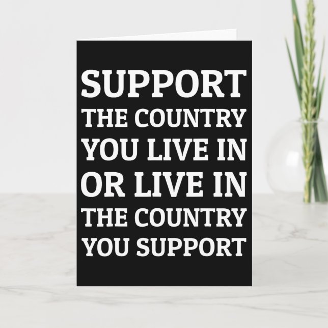 Carte Soutenez Le Pays Dans Lequel Vous Vivez Dans Le Pa (Devant)